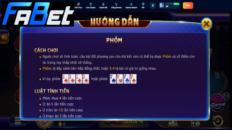 Hướng dẫn cách chơi phỏm FABET cho tân thủ Hướng dẫn cách chơi phỏm FABET cho tân thủ