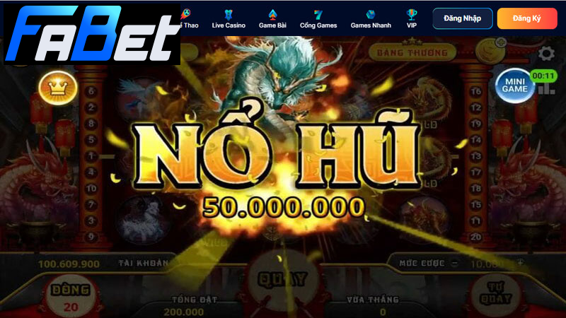 Nổ hũ FABET bỏ vốn ít thắng lớn Nổ hũ FABET bỏ vốn ít thắng lớn